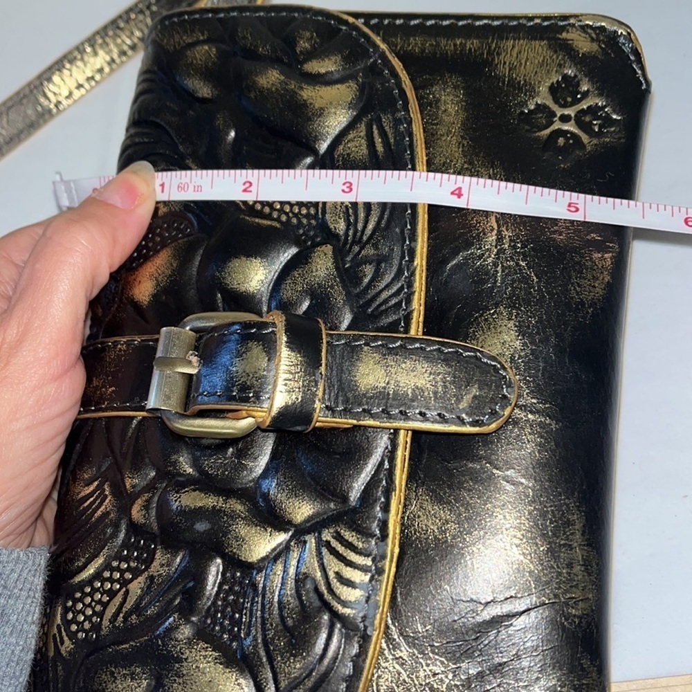 Patricia Nash Torri Rose antiqued gold crossbody bag or clutch, NWOT - Picture 9 of 11